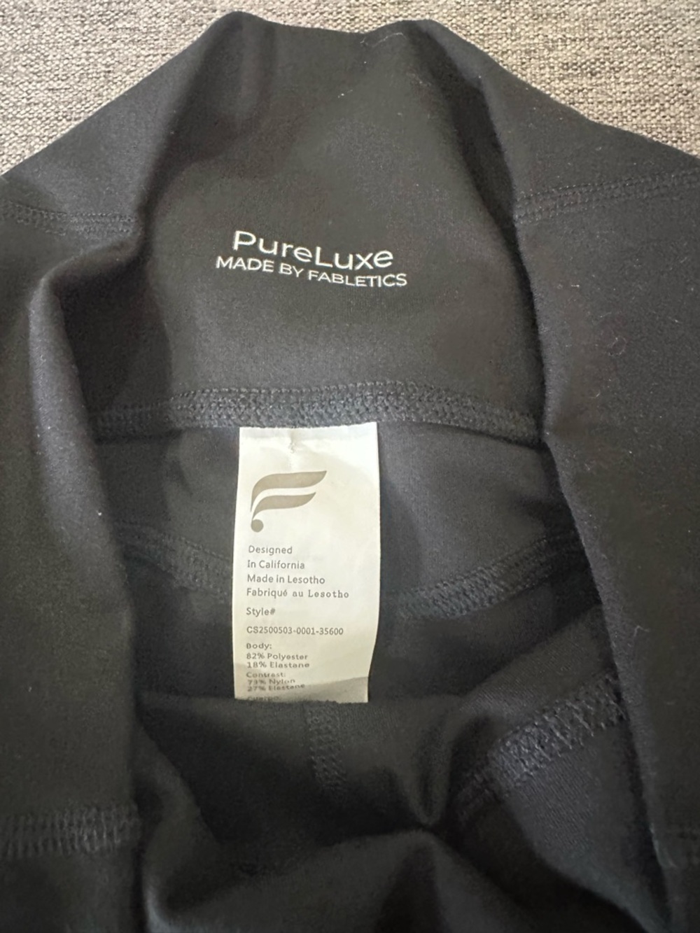 Fabletics PureLuxe Black High-Rise Performance Capri Leggings - Picture 6 of 7